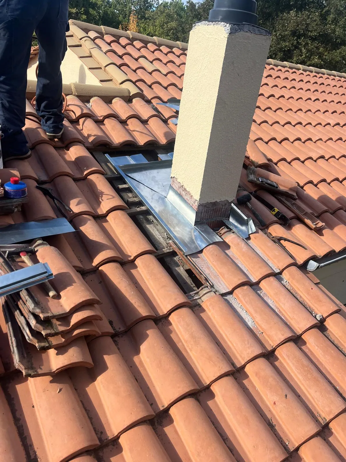 Chantier de couverture en Gironde